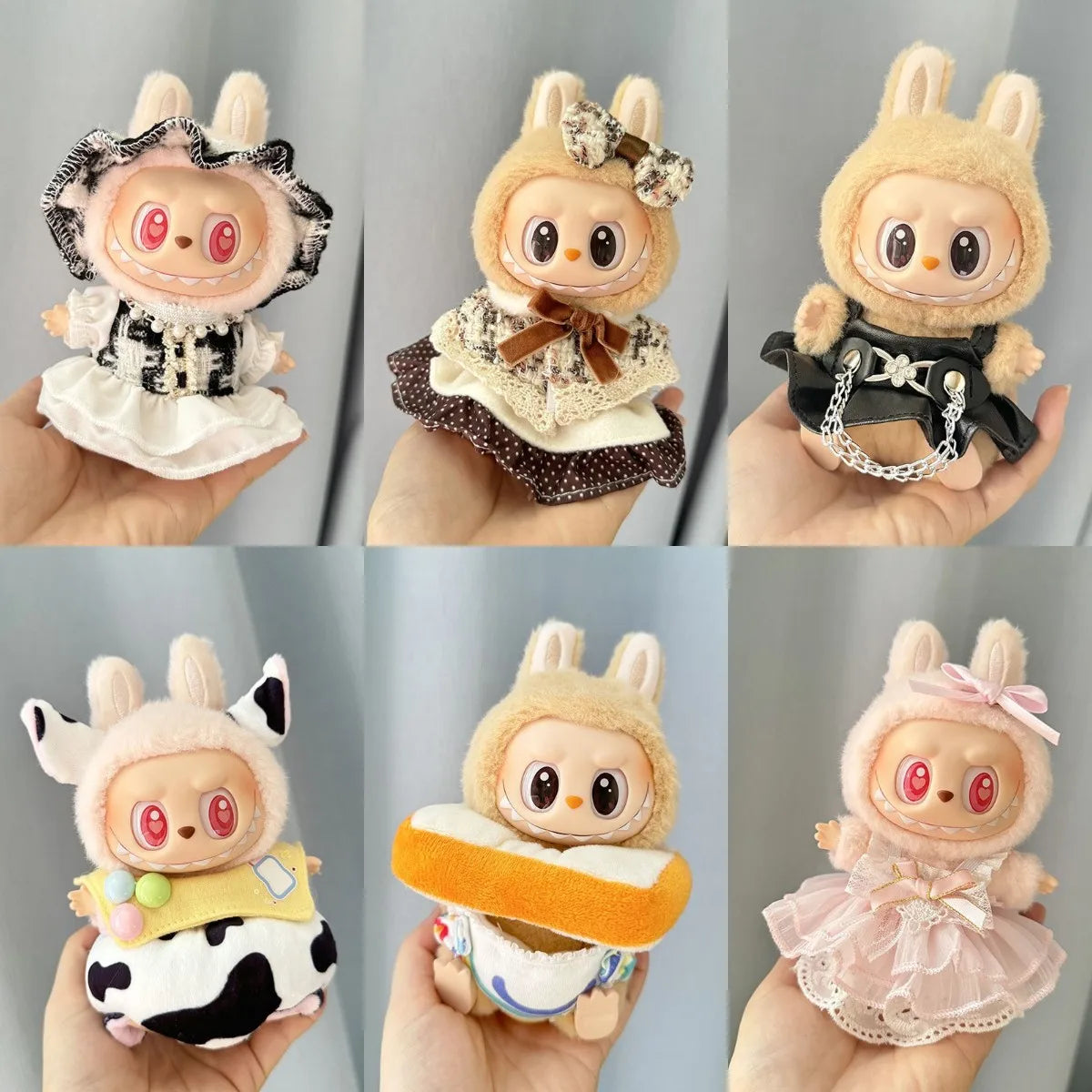 17cm Mini Plush Doll'S Clothes Outfit Accessories For Korea Kpop Exo Labubu I II Idol Dolls Sitting Party Series Clothing Gift 17cm Mini Plush Doll'S Clothes Outfit Accessories For Korea Kpop Exo Labubu I II Idol Dolls Sitting Party Series Clothing Gift